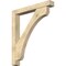 Ekena Millwork Legacy Block Rough Sawn Bracket w/ Offset Brace, Douglas Fir, 6"W x 42"D x 48"H BKT0604X42X48LEC05RDF - alternate 1